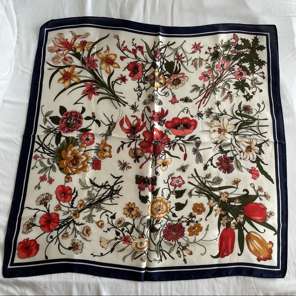 Floral Square Decorative Scarf